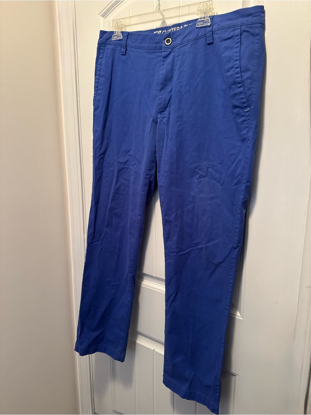 Cutter & Buck Men’s Voyager Chino Pants 34x30 Royal Blue Stretch